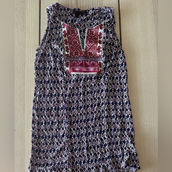Anthropologie Common Thread bohemian embroidered tank top- Size S - Picture 1 of 5